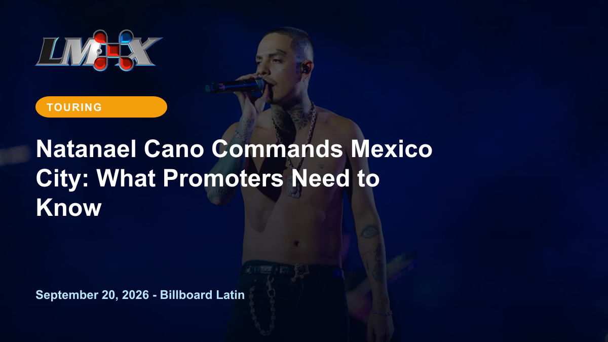 Natanael Cano Commands Mexico City: What Promoters Need to Know