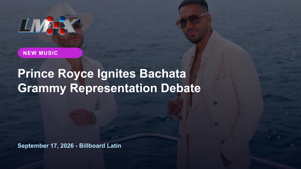 Prince Royce Ignites Bachata Grammy Representation Debate